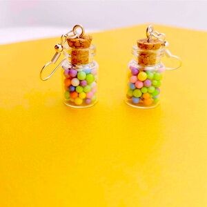 Unique Candy Bottle Dangle Earrings